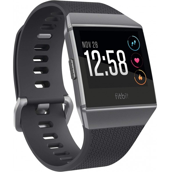 Ionic Fitbit Smartklocka med coachning, pulsmätare, GPS och musik - Grå