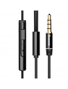 Baseus Encok H06 Lateral Earphones Earbuds Headphones with Remote Control (NGH06-01) - Svart