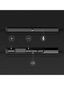 Baseus Encok H06 Lateral Earphones Earbuds Headphones with Remote Control (NGH06-01) - Svart