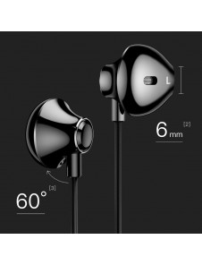 Baseus Encok H06 Lateral Earphones Earbuds Headphones with Remote Control (NGH06-01) - Svart