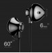 Baseus Encok H06 Lateral Earphones Earbuds Headphones with Remote Control (NGH06-01) - Svart