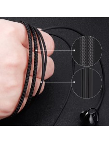 Baseus Encok H06 Lateral Earphones Earbuds Headphones with Remote Control (NGH06-01) - Svart