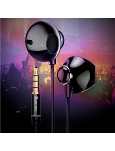 Baseus Encok H06 Lateral Earphones Earbuds Headphones with Remote Control (NGH06-01) - Svart