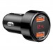 Baseus Magic Series Dual QC Billaddare med digital display 2x USB QC3.0 45W 6A - Svart
