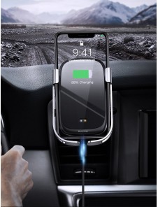 Baseus Rock Smart Vehicle Bracket Wireless Charger10W with Infrared -Black (WXHW01-01)