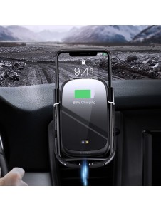Baseus Rock Smart Vehicle Bracket Wireless Charger10W with Infrared -Black (WXHW01-01)