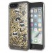 Karl Lagerfeld hårt fodral Liquid Glitter KLHCI8LROGO iPhone 7 Plus / 8 Plus - Guld Svart