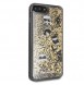 Karl Lagerfeld hårt fodral Liquid Glitter KLHCI8LROGO iPhone 7 Plus / 8 Plus - Guld Svart