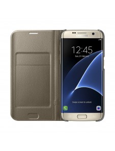 Samsung EF-NG935PFE LED View CoverPFE vikbart fodral till Samsung Galaxy S7 Edge - Guld