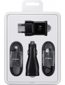Samsung Charger Pack EP-U3100WBEGWW Strömadapterkit 2x USB-kablar - Svart