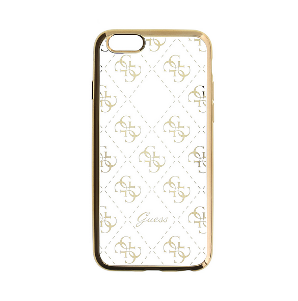 Guess 4G TPU -fodral till iPhone 5/5S/SE - Guld GUHCPSETR4GG