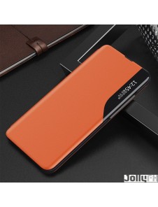 JollyFX Eco Leather View Case elegant Bookcase med fodral för Xiaomi Redmi K40 Pro Plus / K40 Pro / K40 / Poco F3 - Apelsin