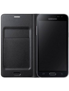 Samsung EF-WJ320PBEG Wallet Cover Bookcase med kortplats för Samsung Galaxy J3 2016 - Svart