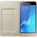 Samsung EF-WJ320PFE Wallet Cover Bookcase med kortplats för Samsung Galaxy J3 2016 - Guld