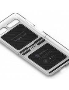 Ringke Folio Signature äkta läderfodral med lock och axelrem för Samsung Galaxy Z Flip - Grä(FOSG0004)