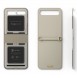 Ringke Folio Signature äkta läderfodral med lock och axelrem för Samsung Galaxy Z Flip - Grä(FOSG0004)