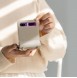 Ringke Folio Signature äkta läderfodral med lock och axelrem för Samsung Galaxy Z Flip - Grä(FOSG0004)