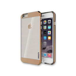 JollyFX TPU Väska Metal Design Dual Layer Armor Cover till iPhone 8, iPhone 7 - Kaffe