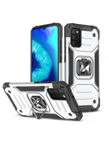 Wozinsky Ring Armor Case Kickstand Tough Robust skal till Samsung Galaxy A02s - Silver