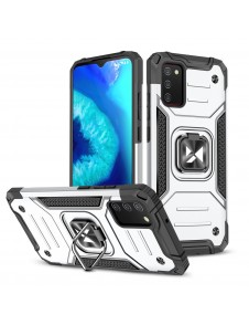 Wozinsky Ring Armor Case Kickstand Tough Robust skal till Samsung Galaxy A02s - Silver