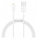 Baseus Superior Cable USB - Lightning 2,4A 1m - Vit (CALYS-A02)