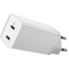 Typ-C1+Typ-C2 total effekt: 45W+18W eller 18W+45W eller 30W+30W