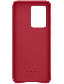 Samsung EF-VG988LRE läderfodral äkta läder väska till Samsung Galaxy S20 Ultra - Röd