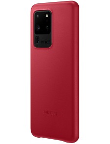 Samsung EF-VG988LRE läderfodral äkta läder väska till Samsung Galaxy S20 Ultra - Röd