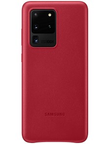 Samsung EF-VG988LRE läderfodral äkta läder väska till Samsung Galaxy S20 Ultra - Röd