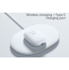 - DC 5V / 1A laddningsingång
- USB-C laddningsport
