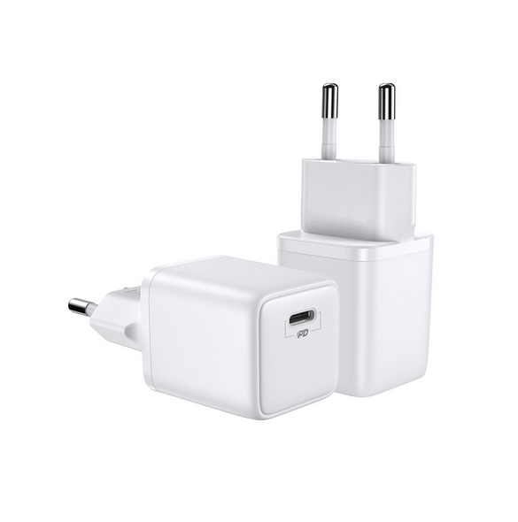 - ingång 100-240V 50 / 60Hz 0,8A
- USB-C-utgång 5V / 3A, 9V / 3A, 12V / 2.5A, 15V / 2A, 20V / 1.5A