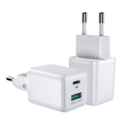 - ingång 100-240V 50 / 60Hz 0,8A
- USB-C-utgång 5V / 3A, 9V / 3A, 12V / 2.5A, 15V / 2A, 20V / 1.5A