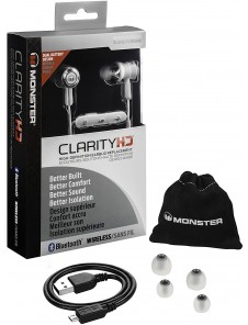 Monster Clarity HD In-Ear Bluetooth Wireless Headphones - Vit (137031)
