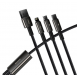 - Utgång: MicroUSB + Lightning + USB-C