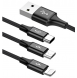 - Kontaktdon MicroUSB + Lightning + USB-C