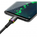 Baseus Halo USB-C data- och laddningskabel med massiv nylonfläta.