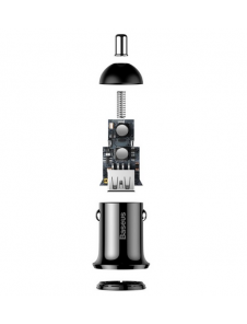 Baseus CCALLP-01 Grain Pro Billaddare Dual USB 4.8A - Svart