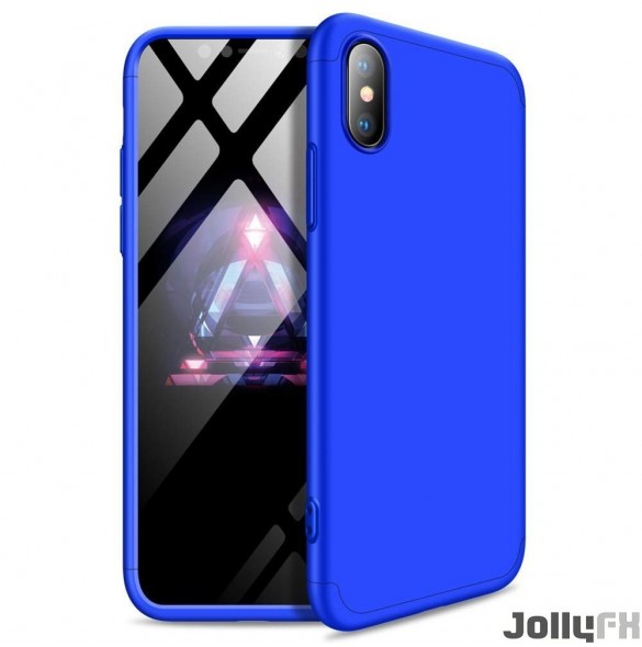Blå och väldigt snyggt skydd för iPhone XS Max.