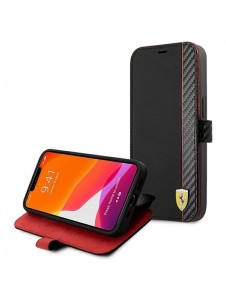 Ferrari FESAXFLBKP13SBK iPhone 13 Mini Book On Track Carbon Stripe - Svart