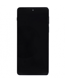 Motorola Edge 20 Pro LCD-skärm + pekenhet + främre skal - Midnattsblå (Service Pack)