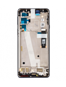Motorola Edge 20 LCD-skärm + Touch Unit + Front Cover - Grå (Service Pack)