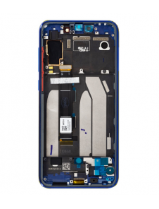 Xiaomi Mi 9 SE LCD-skärm + Touch Unit + Front Cover - Blå (Service Pack)