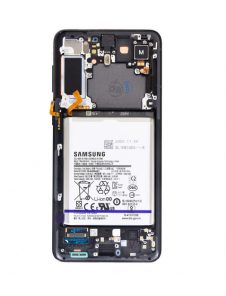 LCD-skärm + Touch Unit + Batteri Samsung Galaxy S21 Plus - Fantomsvart (Service Pack)