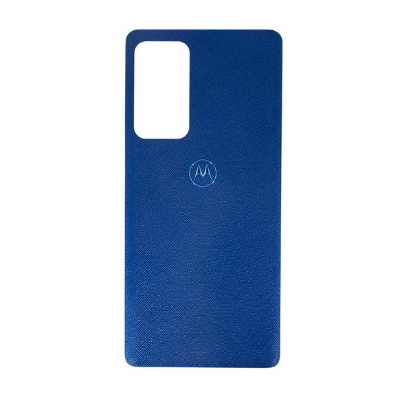 Motorola Edge 20 Pro batteriskydd - Blått läder (Service Pack)