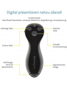 Kensington K75233EU Ultimate Presenter with Virtual Pointer for Visibility on TV