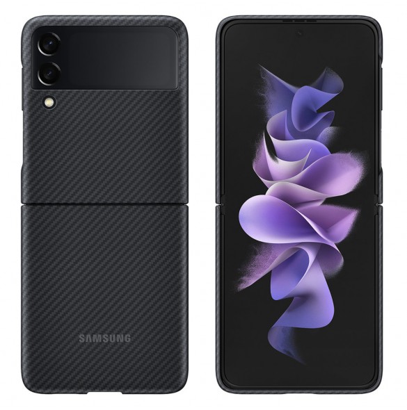Samsung Aramid Cover-fodral till Samsung Galaxy Z Flip 3 - Svart (EF-XF711SBEGWW)