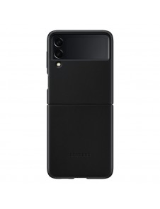 Samsung Leather Cover-fodral till Samsung Galaxy Z Flip 3 - Svart (EF-VF711LBEGWW)
