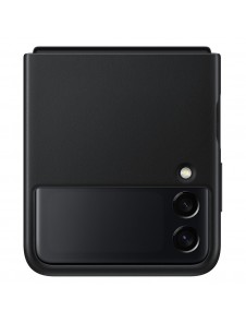 Samsung Leather Cover-fodral till Samsung Galaxy Z Flip 3 - Svart (EF-VF711LBEGWW)