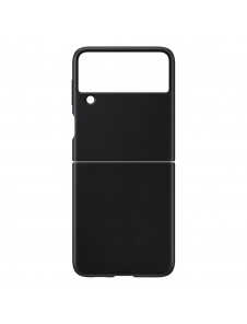 Samsung Leather Cover-fodral till Samsung Galaxy Z Flip 3 - Svart (EF-VF711LBEGWW)