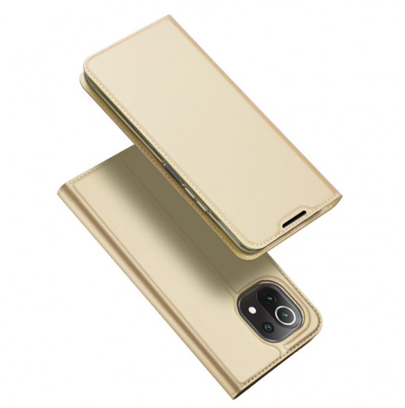 DUX DUCIS Pro Bookcase-typ etui för Xiaomi Mi 11 Lite 5G - Gyllene
